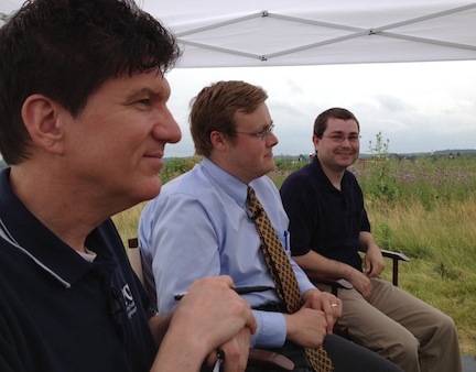 Kris White (right) with PCN's Larry Kaspar and fellow guest Prof. Brian Jordan of Gettysburg College