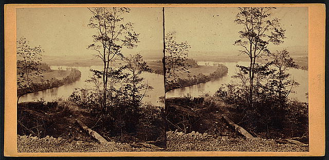 View from a Rebel Battery on Lookout Mountain. Courtesy of the Library of Congress.