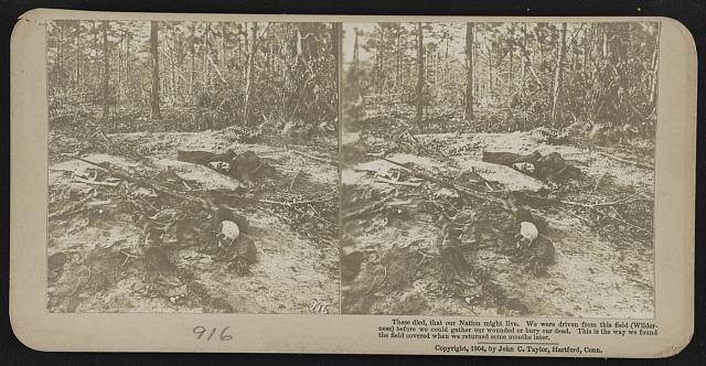 Remains found on the battlefield (courtesy of LoC)