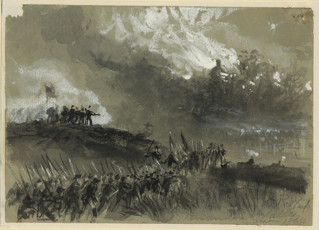 Skirmishing the Shenandoah Valley in the early autumn of 1864. Courtesy of the Library of Congress.