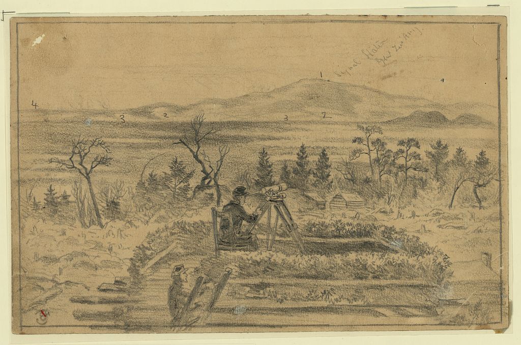 Federal Signal Station at Mount Pony, Courtesy of Library of Congress