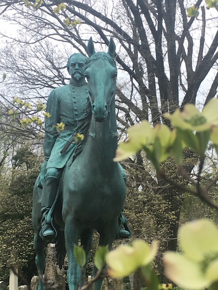 Morgan Statue-flowers