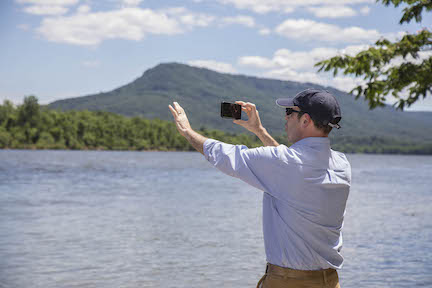 Garry shooting one of his signature social media videos in Chattanooga. Photo by Buddy Secor