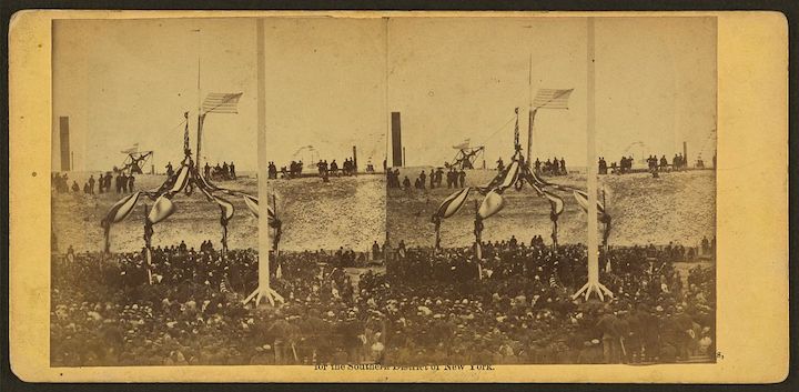 Sumter Flag Raising Stereoscope