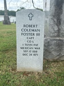 Robert C. Foster III's veteran headstone at Mount Olivet Cemetery