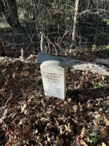 Plumly's veteran headstone at Sea View Cemetery