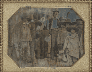 Daguerreotype of Abner Doubleday (center) during the Mexican War (Yale University Library)