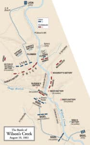 map of the battle